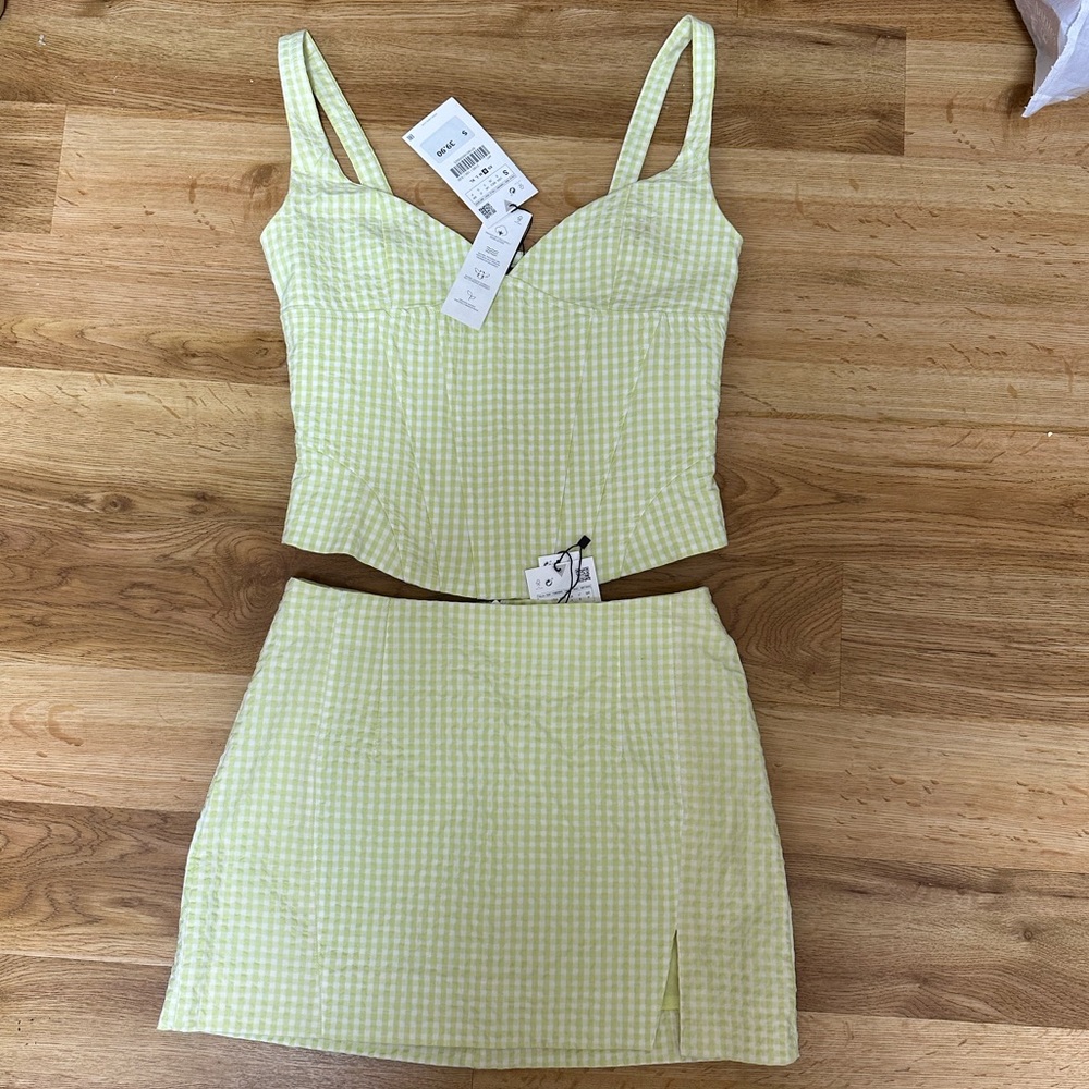NWT ZARA gingham set